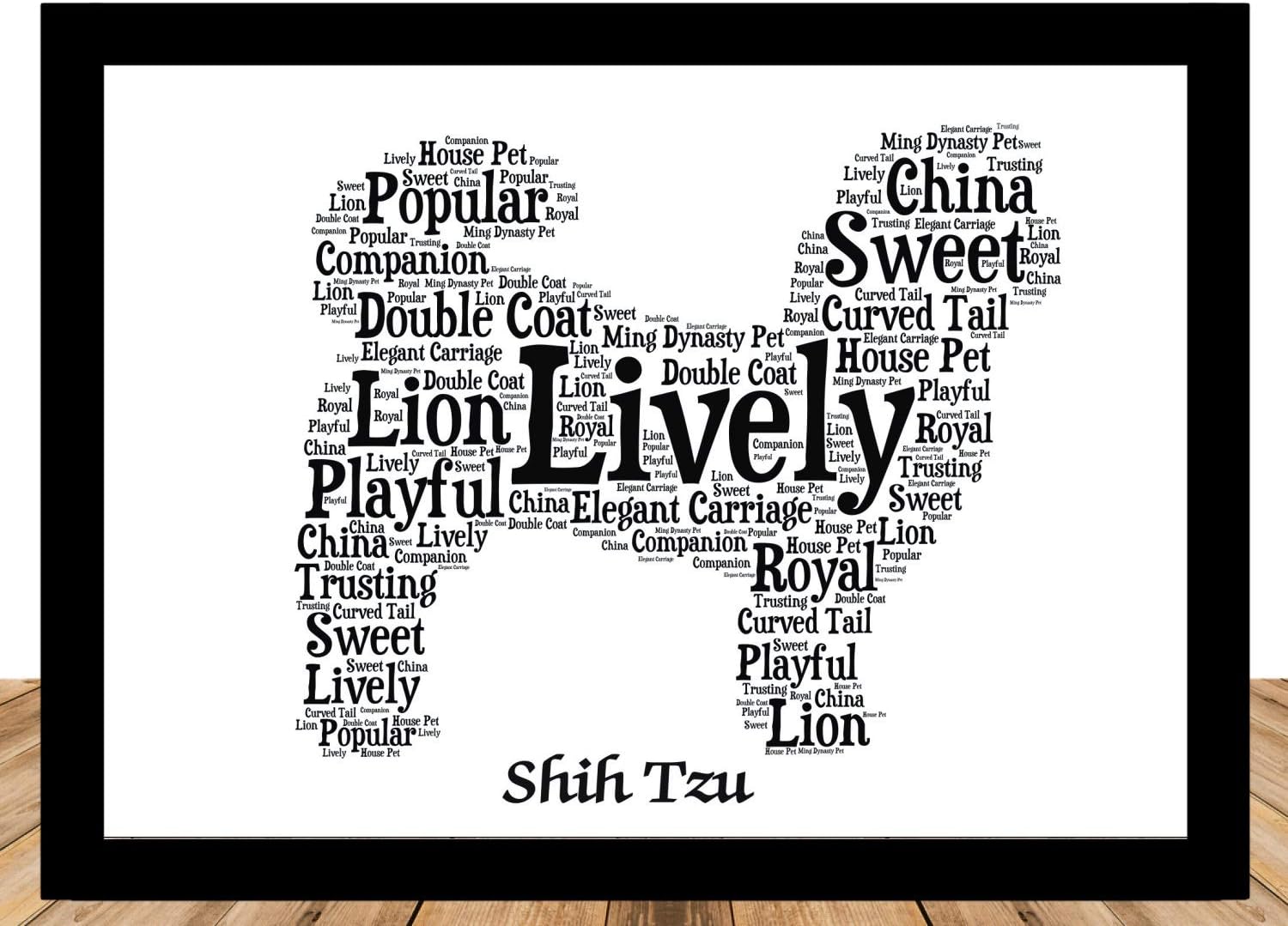 Shih Tzu Dog Lover Gifts for Women, Men, Mom, Dad | Free Personalize Custom Art Print Portrait Merchandise | Unique Pet Present | Handmade