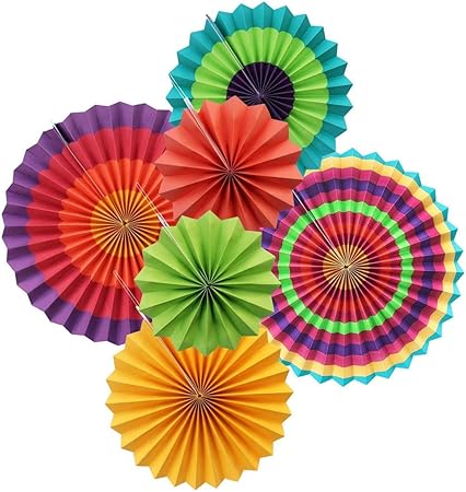 Leeq 6 X Rueda Redonda De Papel De Seda Para Decoracion De