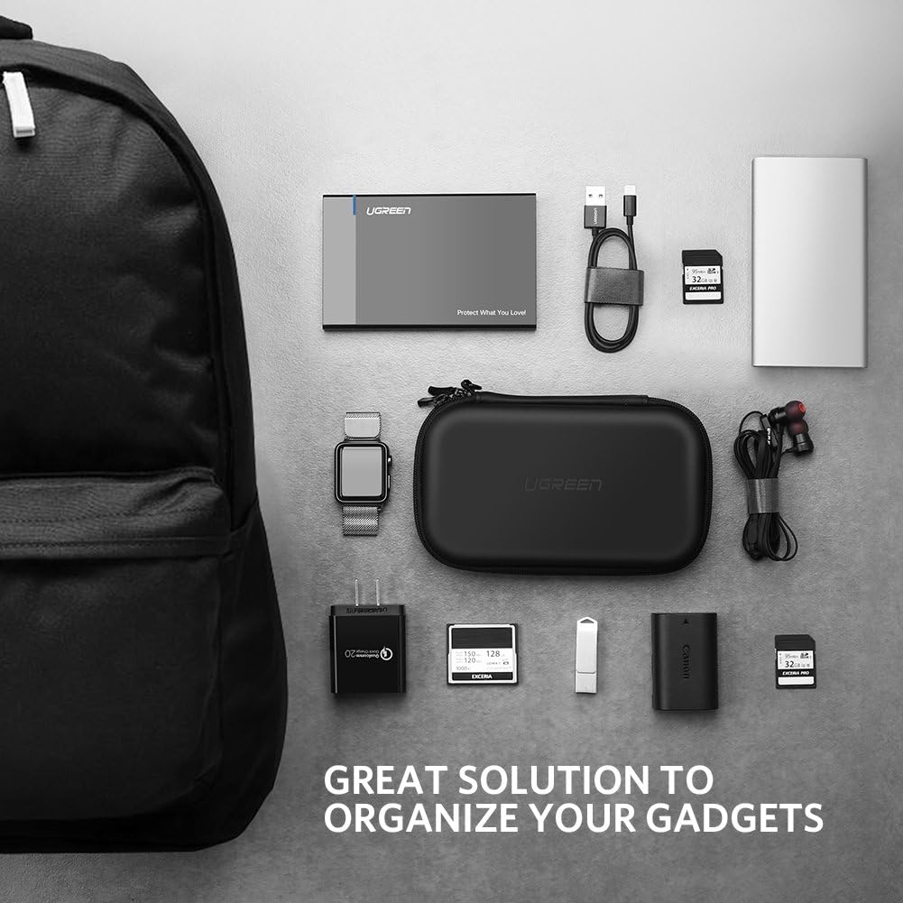 UGREEN Hard Drive Case, Portable External Hard Drive Bag for 2.5 Inch HDD SSD - Image 4