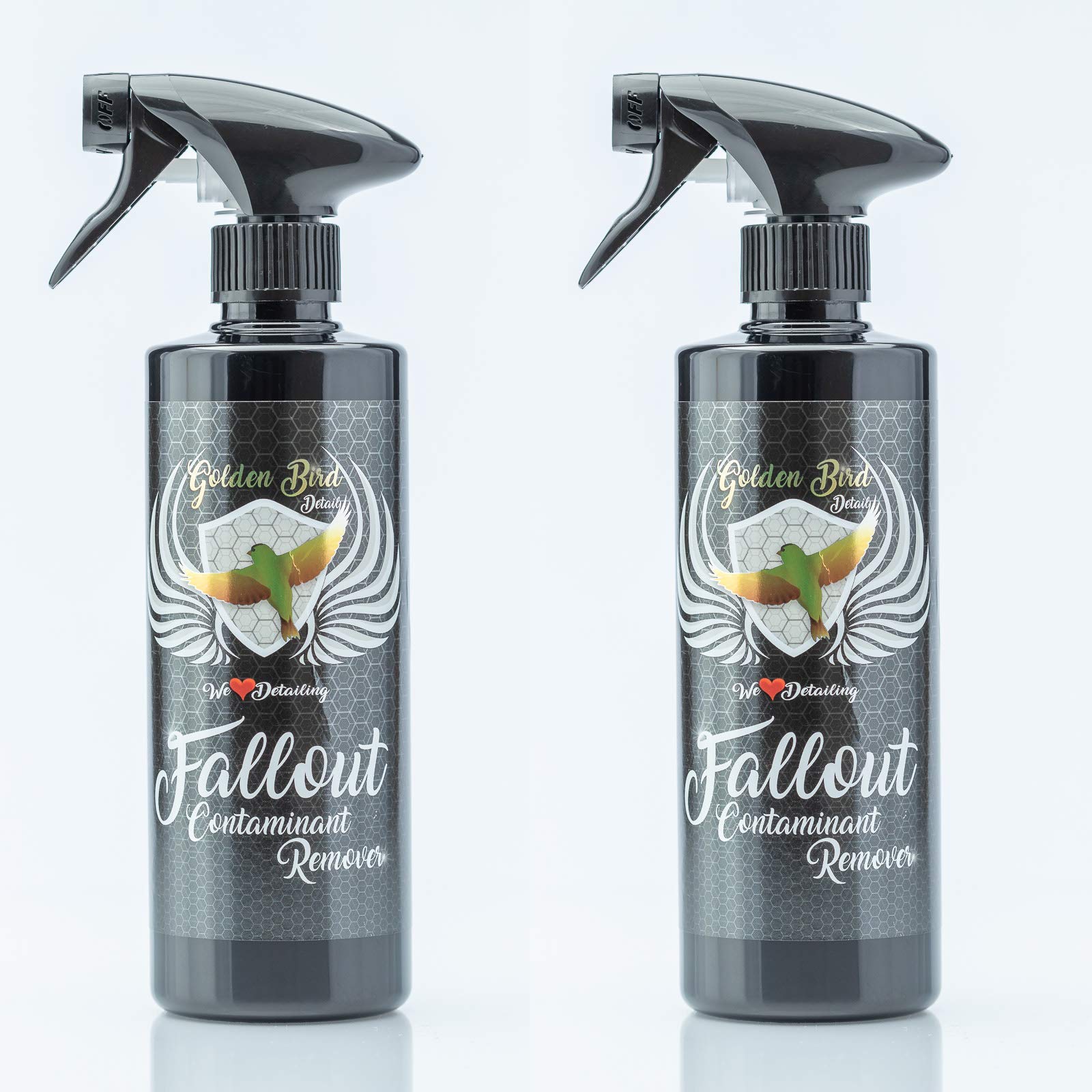 FALLOUT Iron Contaminant X Remover | Auto Alloy Wheel Cleaner by Golden Bird™ | POWERFULL Ph Neutral Cleaner 2 x 500ml
