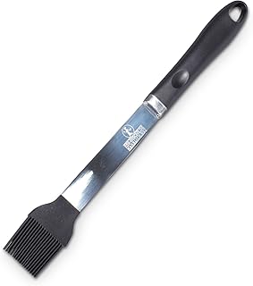 Ess-Nische Grillpinsel XXL Aus Edelstahl Mit Silikonkopf/Extra Langer 39 cm Silikonpinsel Zum Grillen, Kochen & Backen/Backpinsel