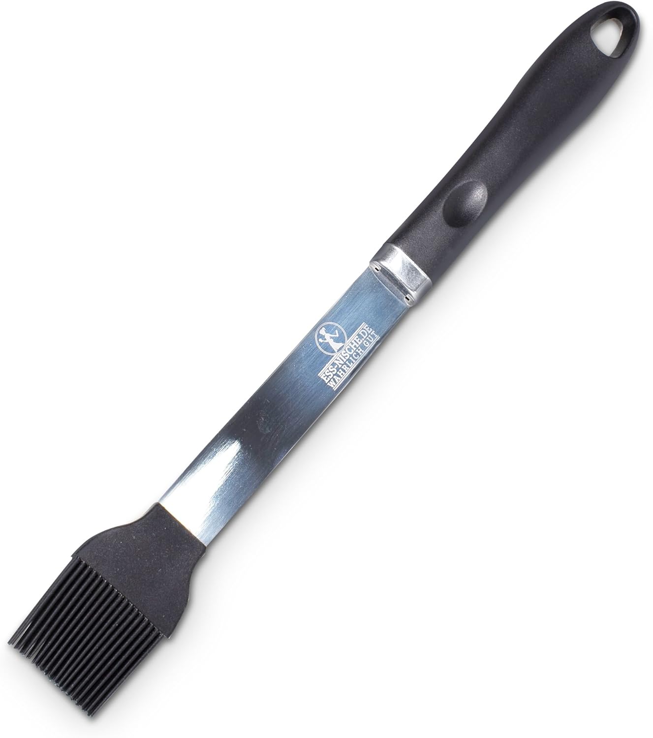 Ess-Nische Grillpinsel XXL Aus Edelstahl Mit Silikonkopf/Extra Langer 39 cm Silikonpinsel Zum Grillen, Kochen & Backen/Backpinsel