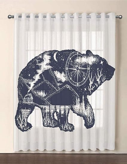 Amazon Com One Panel Extra Wide Sheer Voile Patio Door Curtain