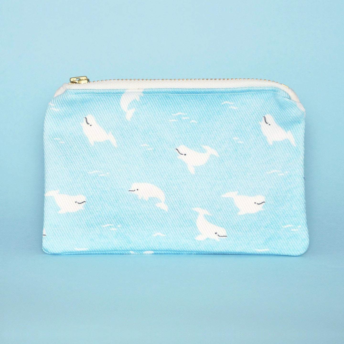 Beluga Whale Coin Purse Beluga Whale Card Wallet Handmade