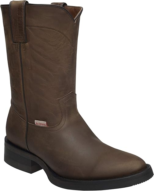 Rio Grande Roper Boot for Men, Round Toe, River Outsole/Oil Resistant