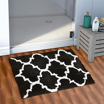 AEROHAVEN Glorious Super Soft Microfiber Abstract Moroccan Designer Anti Slip Bathmat