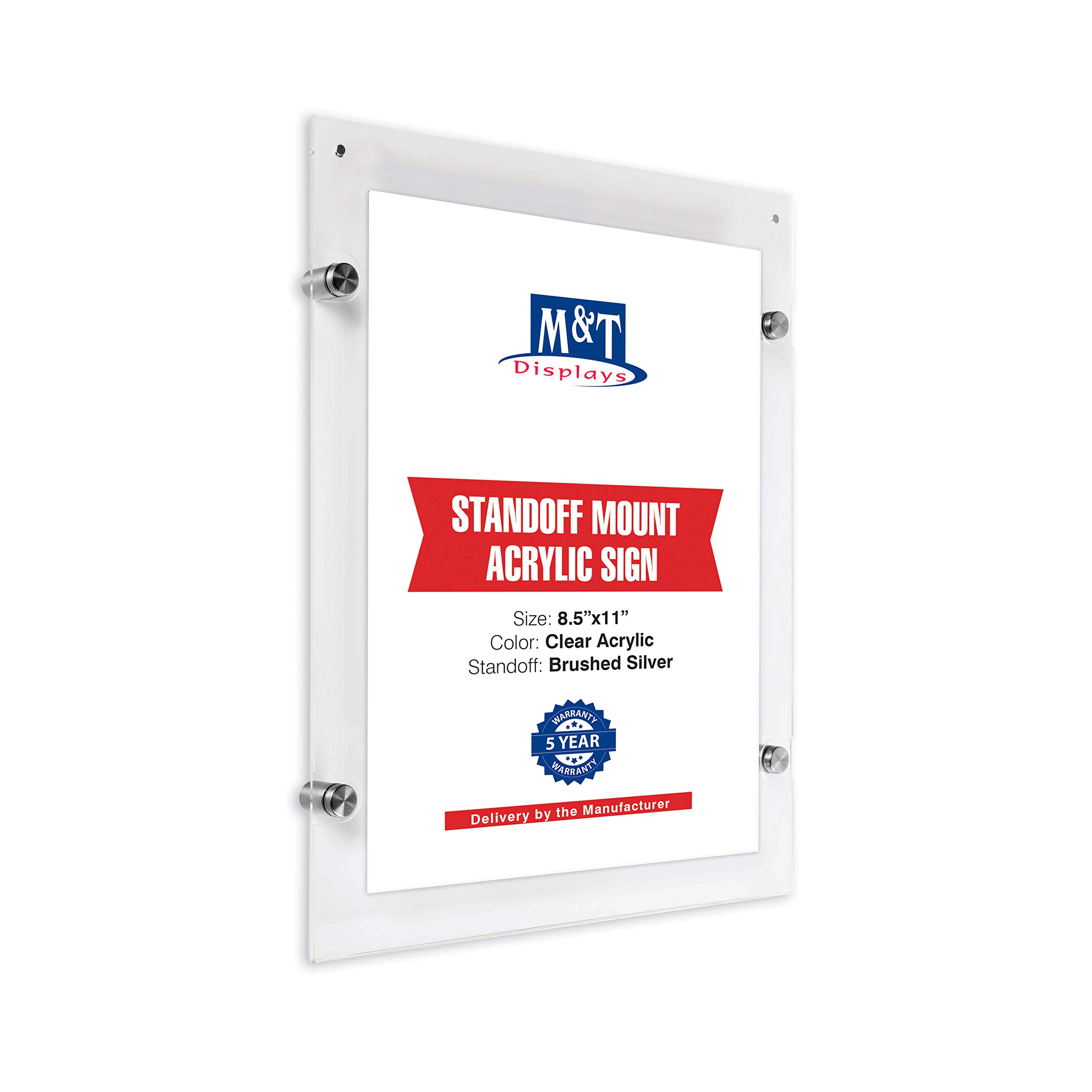 Buy M&T Displays Wall Mount Floating Clear Acrylic Frameless Picture