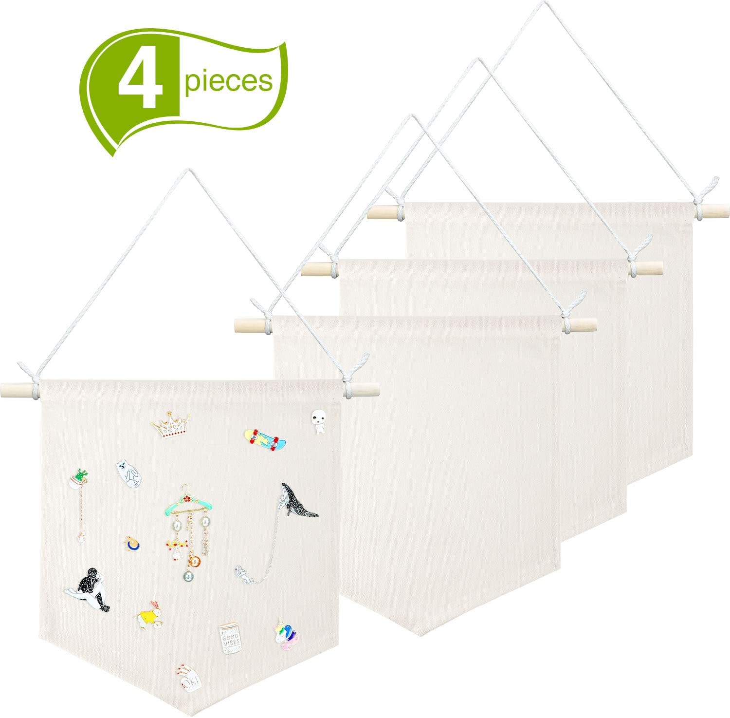 Amazon Com 4 Pieces Wall Display Banners Blank Wall Canvas Banner