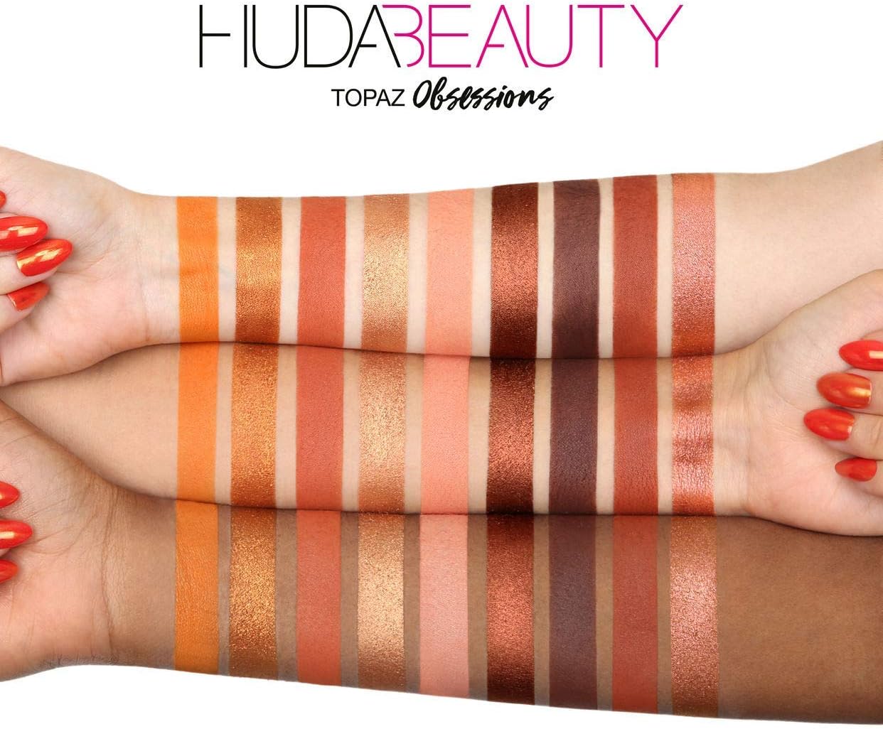 HUDA BEAUTY Obsessions Eyeshadow Palette Topaz, Golden-Brown (Topaz) - Image 5