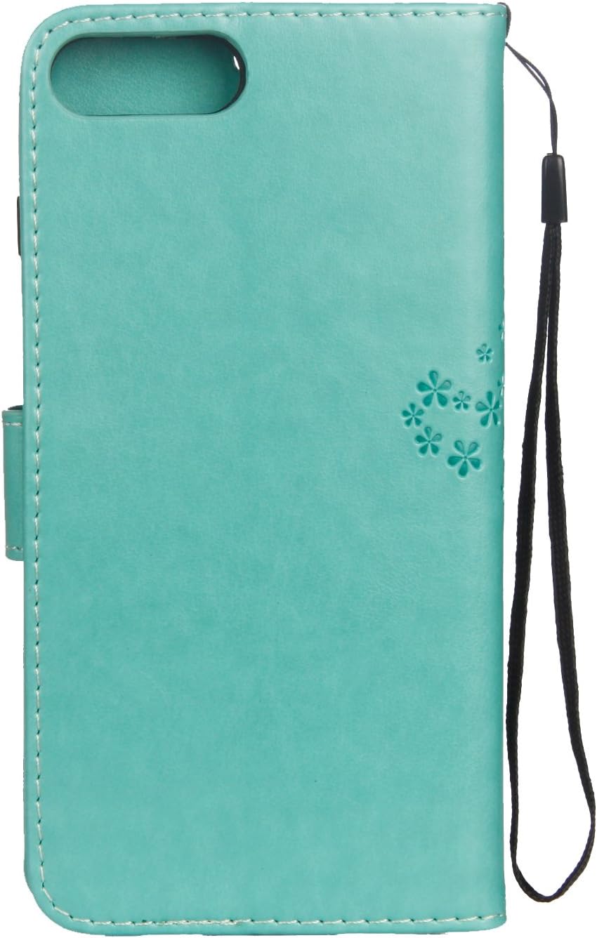 Iphone 8 Plus Case Iphone 7 Plus Case Ikasus Embossing Owl Butterfly Cherry Blossoms Tree Pattern Flip Folio Wallet Case Pu Leather Stand Protective Case Cover For Iphone 7 Plus Iphone 8 Plus Purple Luggage Kids