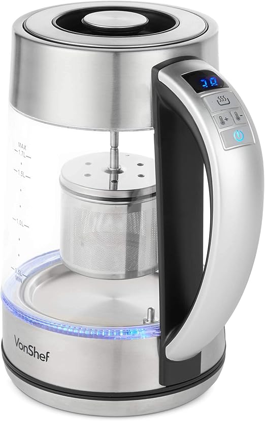 vonshef l glass kettle