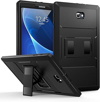 Moko Samsung Galaxy Tab A 10 1 Case Heavy Duty Full Body Rugged Cover With Built In Screen Protector For Samsung Galaxy Tab A 10 1 2016 Tablet Sm T580 Sm T585 No Pen Version Black