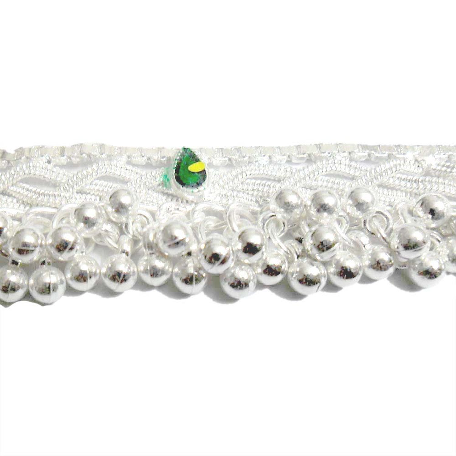 charms beads studded silver anklet for women/girls &hellip;