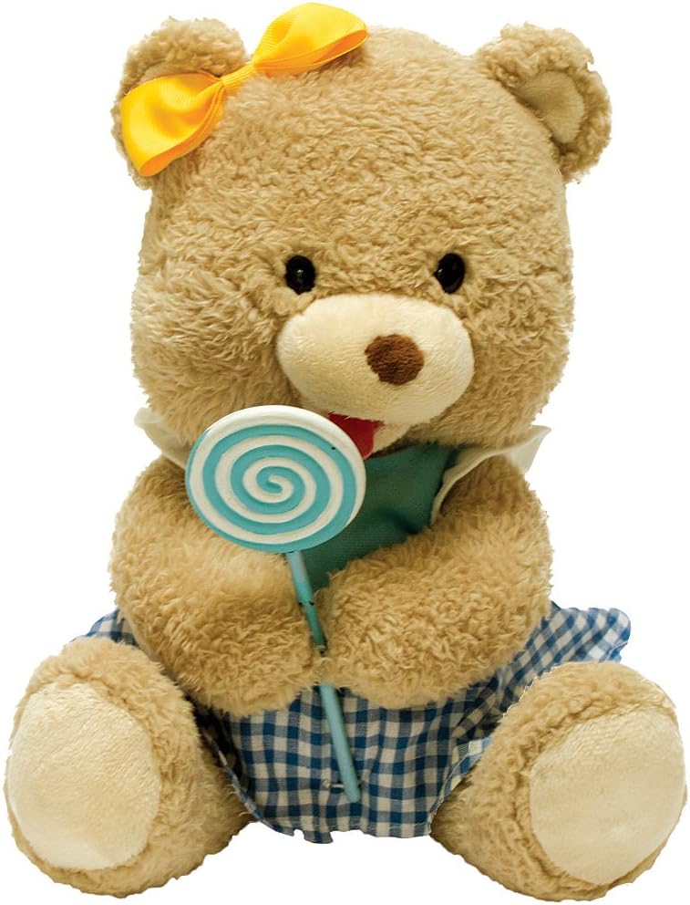 Cuddle Barn Animated Plush Stuffed Toy Bear Lolli Sings Lollipop