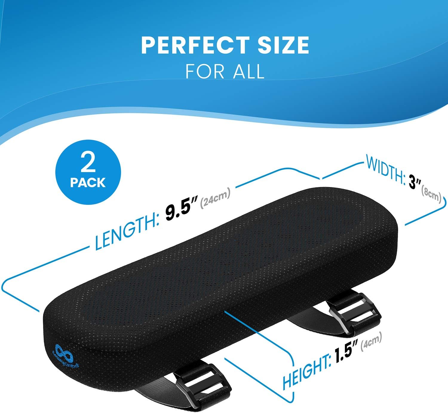 Everlasting Comfort Arm Rest Pillow - Office Chair Armrest Cover Pads for Desk Chair (Set of 2): Home & Kitchen