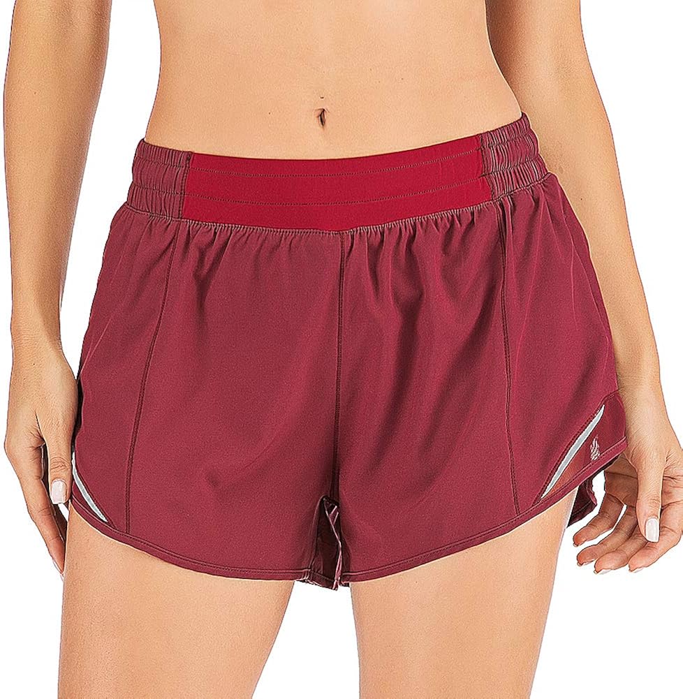 HMIYA Women's Sport Shorts Quick Dry 2 in 1 Running Gym Casual Short