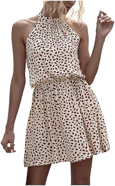 halter neck beach dress