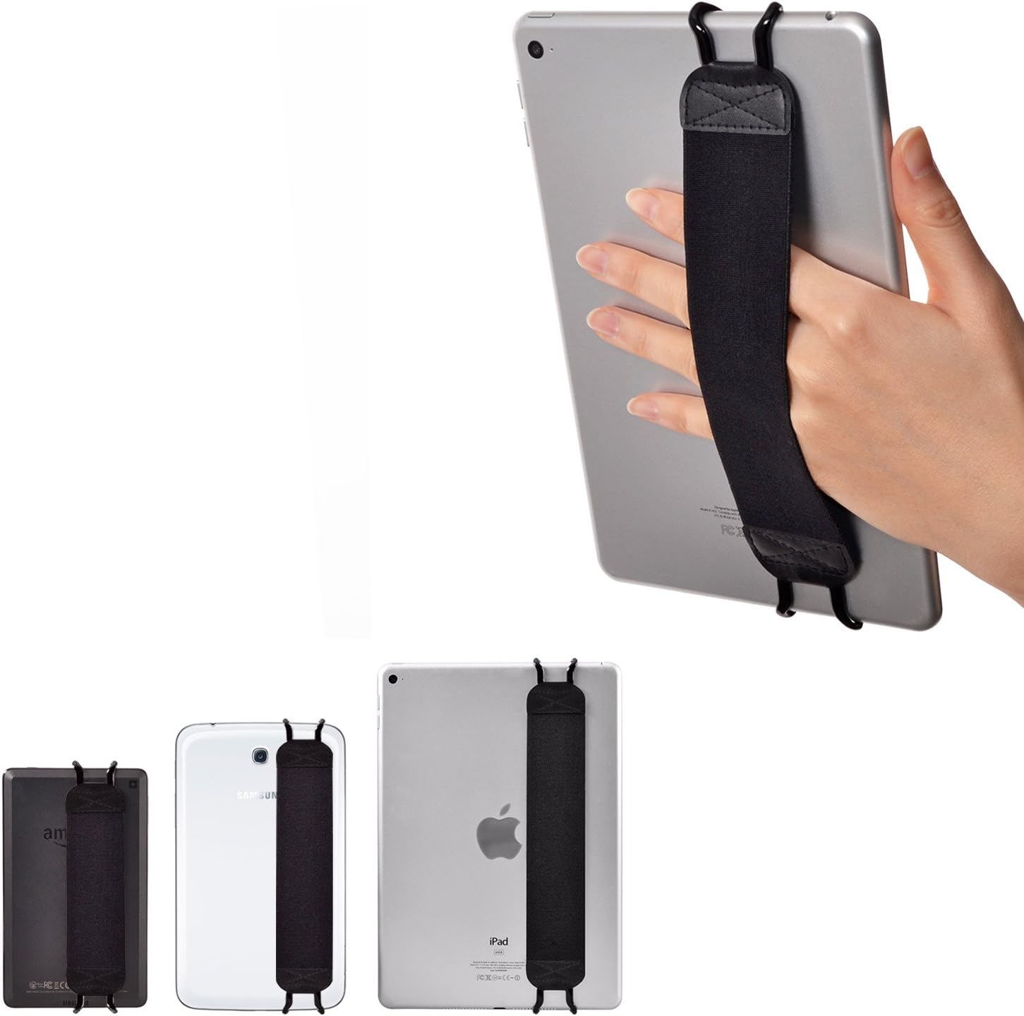 TFY Elastic Strap for Tablet & iPad, iPad 9/8/7 / Mini 4 & Mini 5 & Mini 6 / iPad Air 5 / Pro 11 Inch, Samsung Tablet Pcs