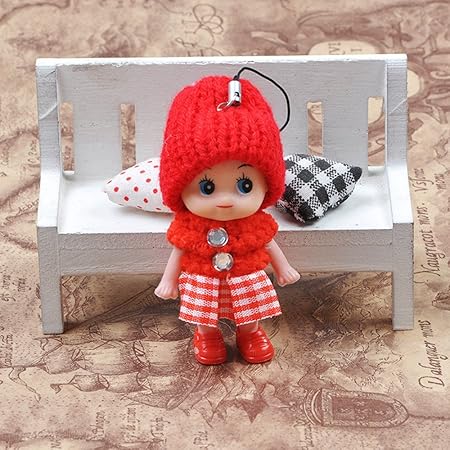 Sulifor 8cm verwirrt Puppe Handy anhänger, 5 stücke Kinder Spielzeug weiche interaktive Baby Puppe Spielzeug Mini Puppe mädch