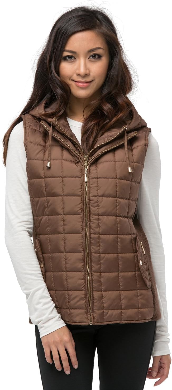 JEZEEL Women's Quilted Detachable Hood Vest (JZV058)