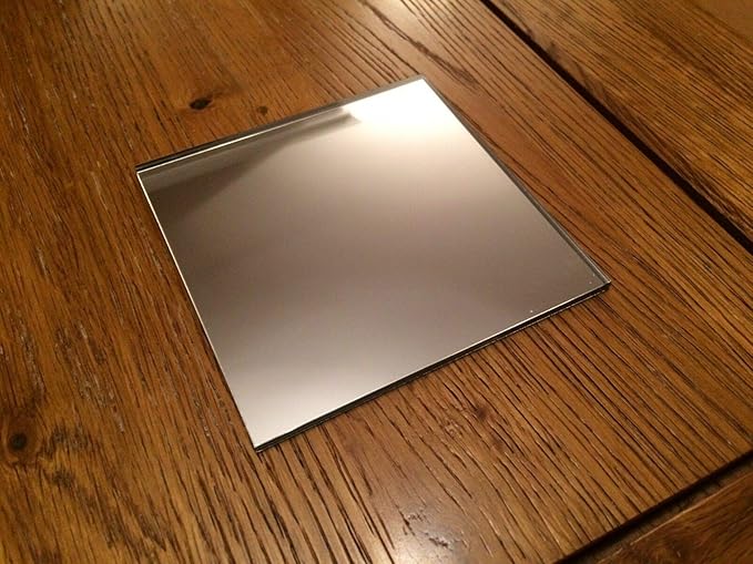 BIGMALL 1mm Silver Mirror Sheet12 Inch X 12 Inch 1mm x 4pcs (1mm, 4pcs