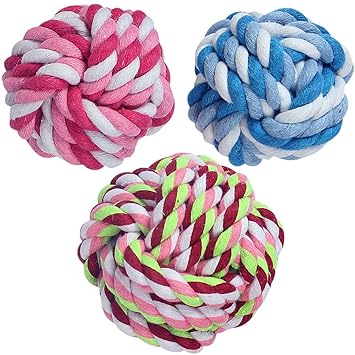 Pets Empire Puppy Dog Pet Rope Toys Chew Teeth Cleaning Toy 1 Piece Color May Vary Size Small for Small Puppies
