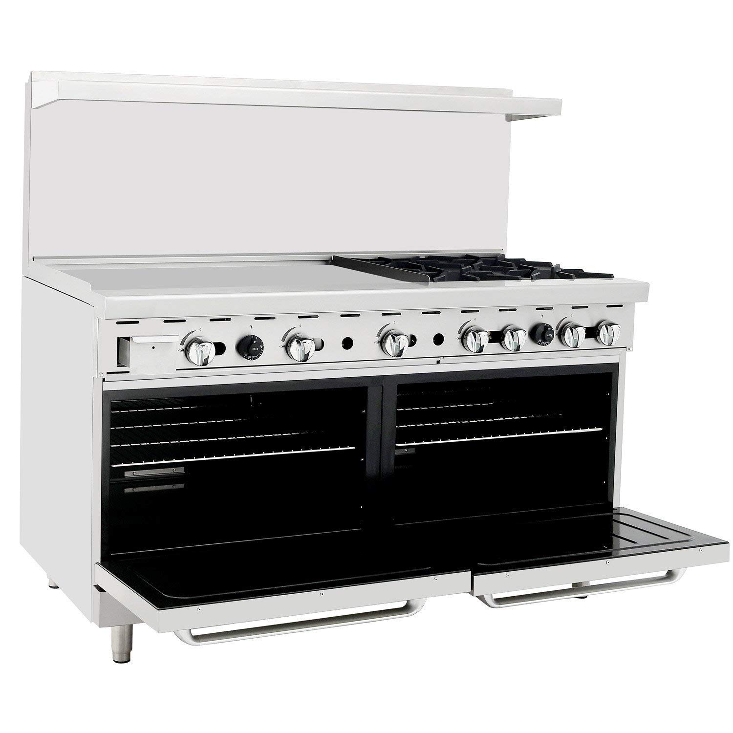 CookRite Commercial Natural Gas Range 4 Burner Hotplates With 36" Manual Griddle 2 Standard