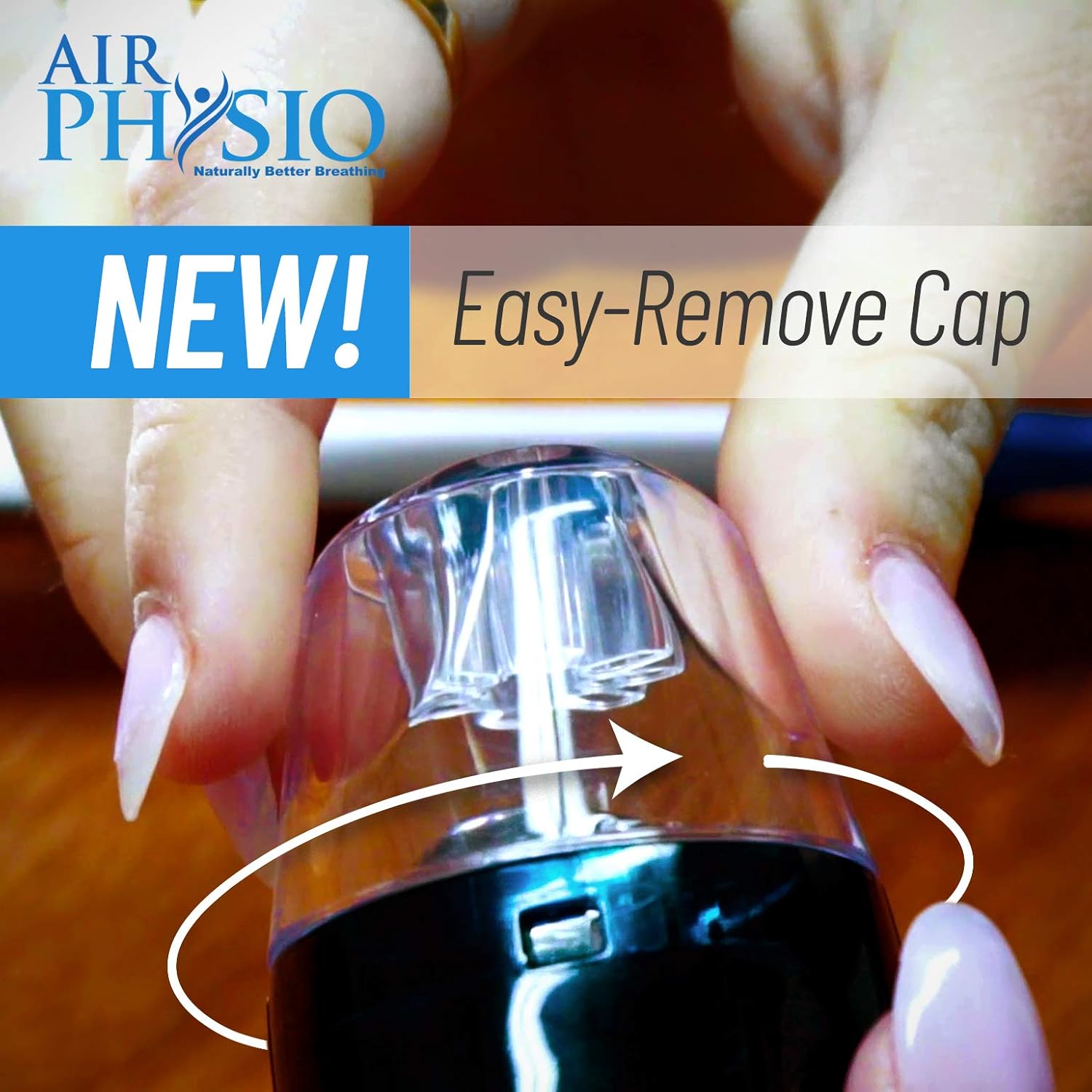 AirPhysio Natural Breathing Lung Expansion & Mucus Removal Device, Exerciser & Cleanse Therapy Aid Improves Sleep & Fitness, Treatment for COPD, Asthma, Bronchitis, Cystic Fibrosis,Pulmonary Relief: Health & Personal Care