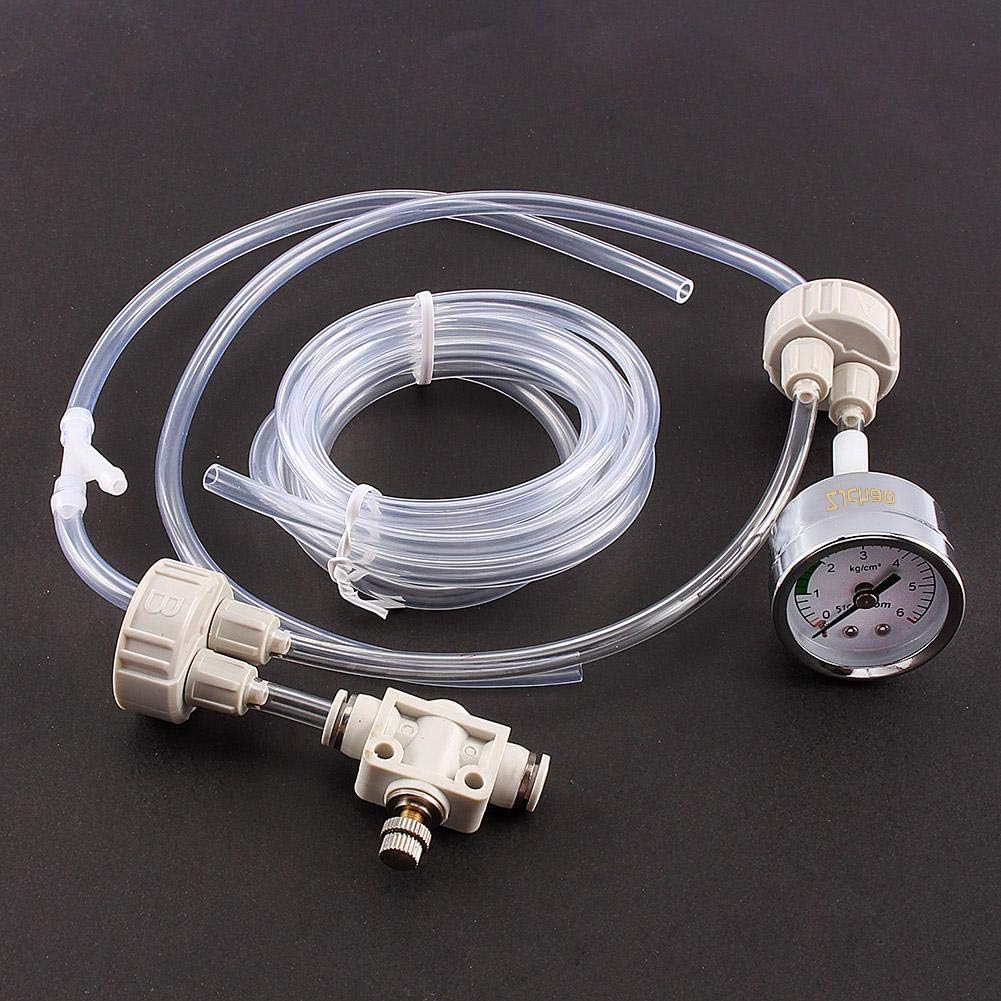 ZJchao 1Set CO2 Generator System Kit with with Pressure Gauge, DIY Aquarium Planted Tank CO2 System Pro Tube Valve Gauge Bottle Kit