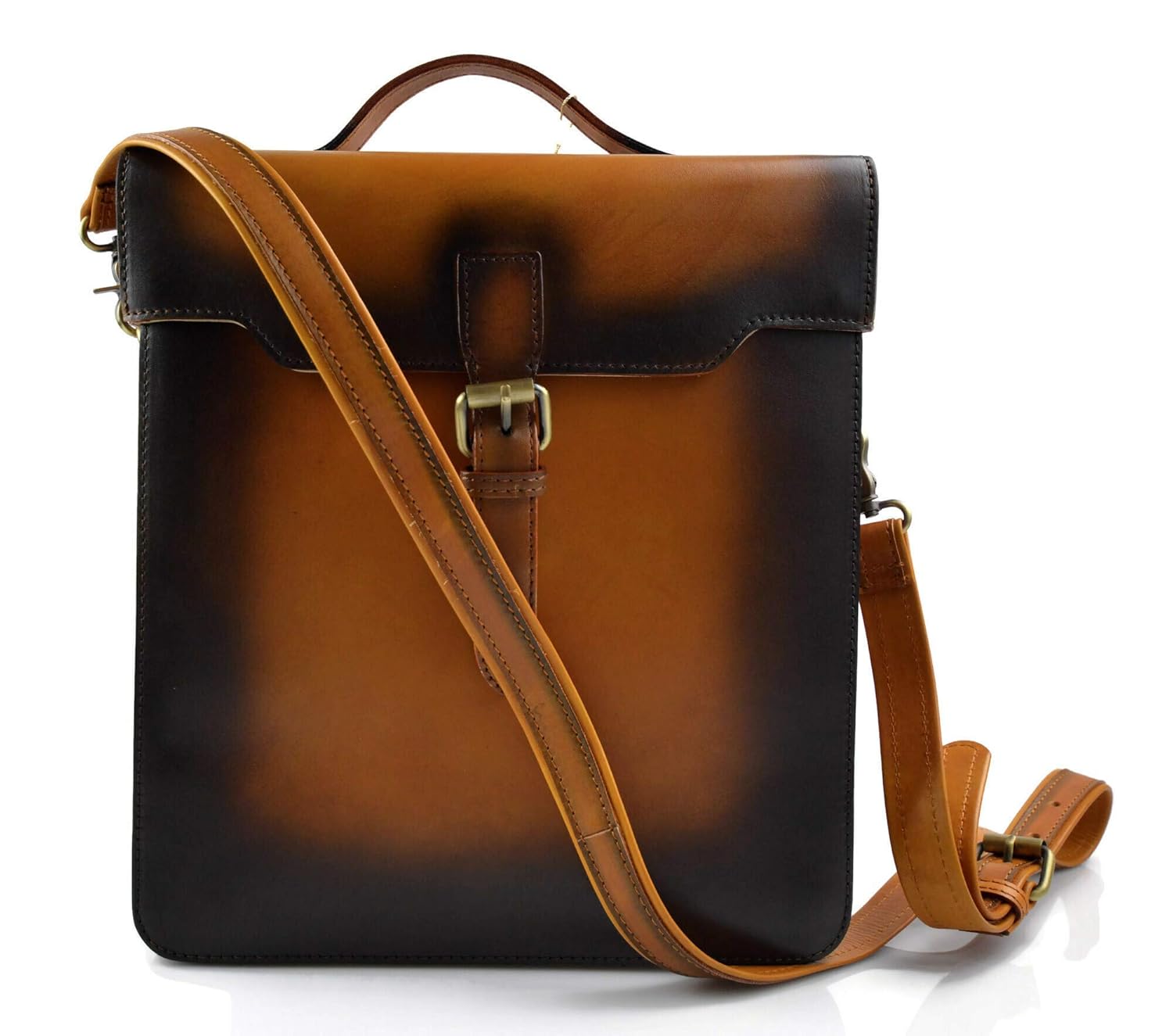 antique leather satchel