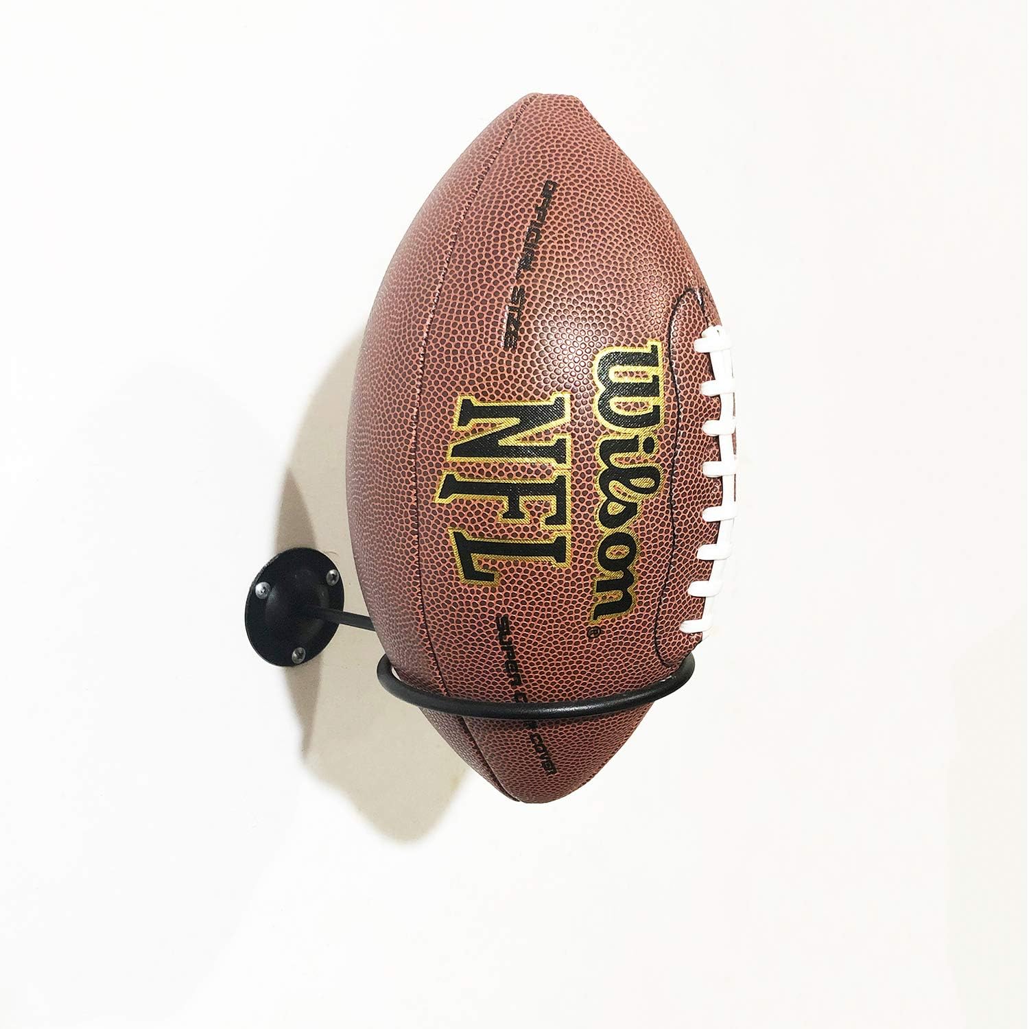 Suchek Metal Ball Holder Rack Wall Mounted, Display Wall Storage for Soccer, Basketball, Volleyball, Rugby, Football (2 Pieces, Black): Sports & Outdoors