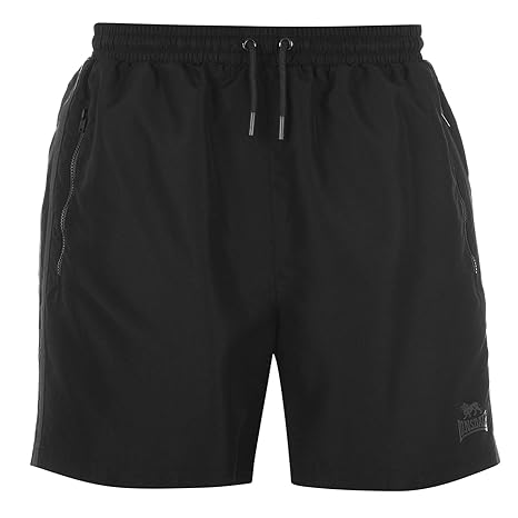 Lonsdale Herren 2 Streifen Gewebte Shorts Training Kurze Hose Kordelzug