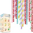 Pailles En Papier Biodégradables - Lot De 400, Dorées, 19.7 Cm - Pour Fêtes, Mariages