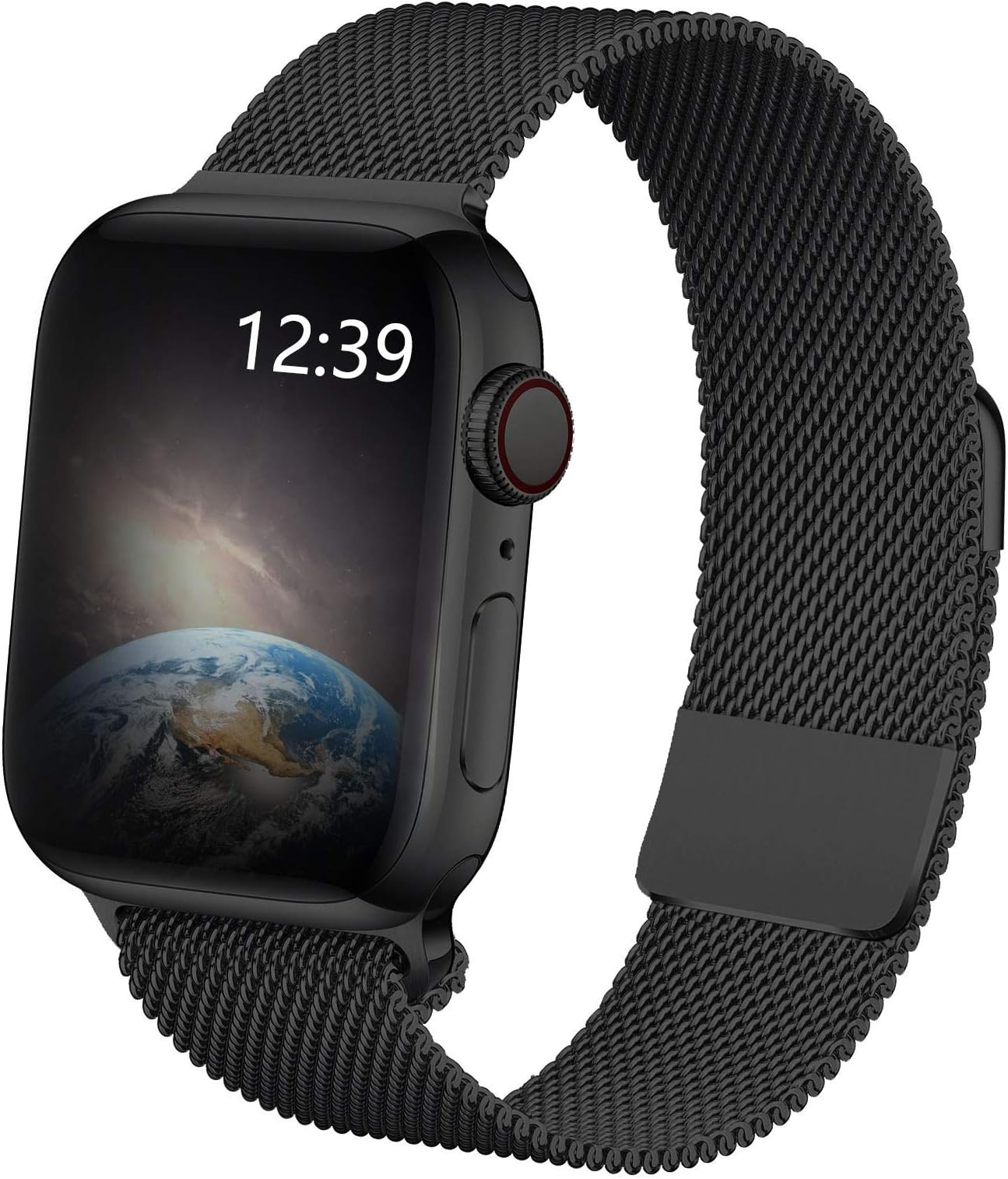 TTWEN Compatible for Apple Watch Band 38mm 40mm 42mm 44mm, Stainless Steel Mesh Magnetic Sport Wristband Loop for iWatch Series 1/2 / 3/4