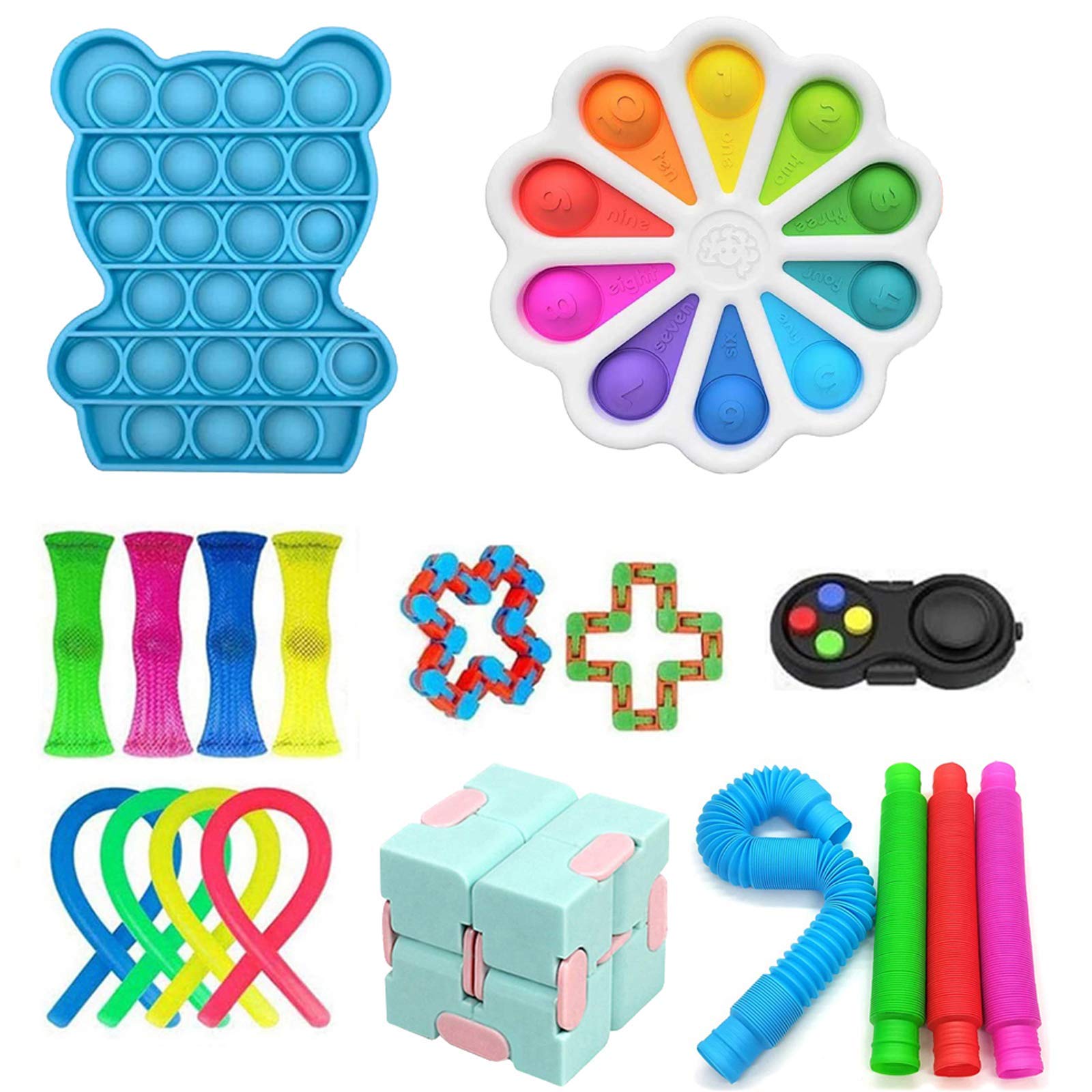 Buy Elippeo Fidgetget Box, Fidget Toys Packs Cheap, Simple Dimple Fidget Toy Set, Fidgeting Game