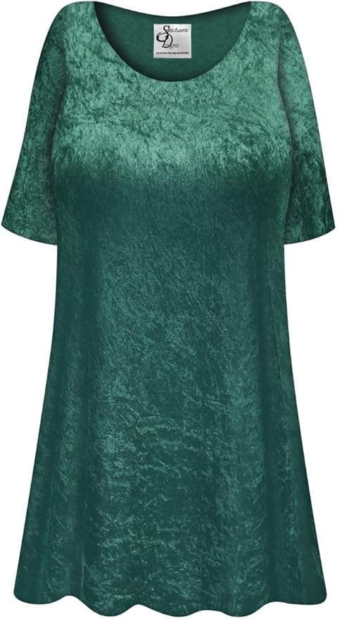 plus size green velvet top