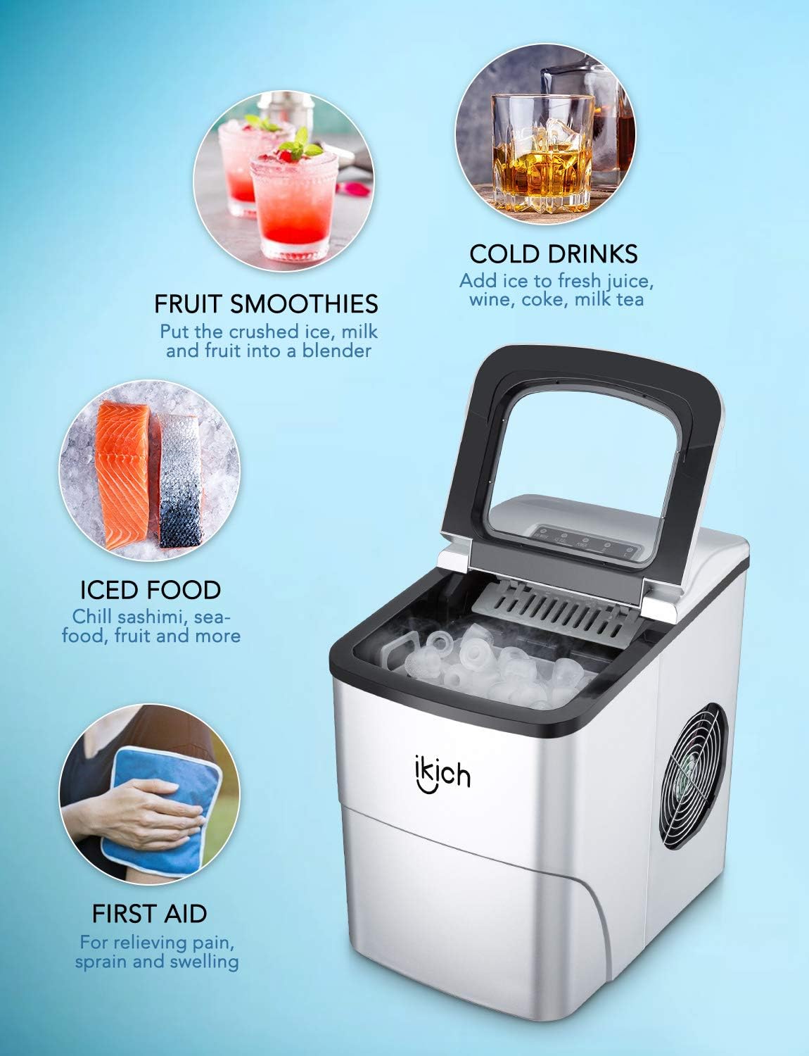 ikich ice maker add water