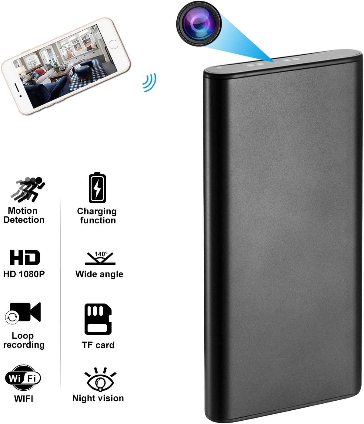 Wifi Spy Cameras 1080p Hd mah Power Bank Hidden Camera With Night Vision Motion Detection Alarm Push Real Time View Loop Record Mini Camera Video Recording Amazon Co Uk Electronics Photo Wifi Spy Cameras 1080p Hd mah Power Bank Hidden Camera With Night Vision Motion Detection Alarm Push Real Time View Loop Record Mini Camera Video Recording Amazon Co Uk Electronics Photo