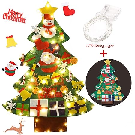 Bestvery Albero Di Natale In Feltro Per Bambinilanterne Nataliziealbero Natale Feltroinsieme Dellalbero Di Natale In Feltro Fai Da Te Set Di Alberi