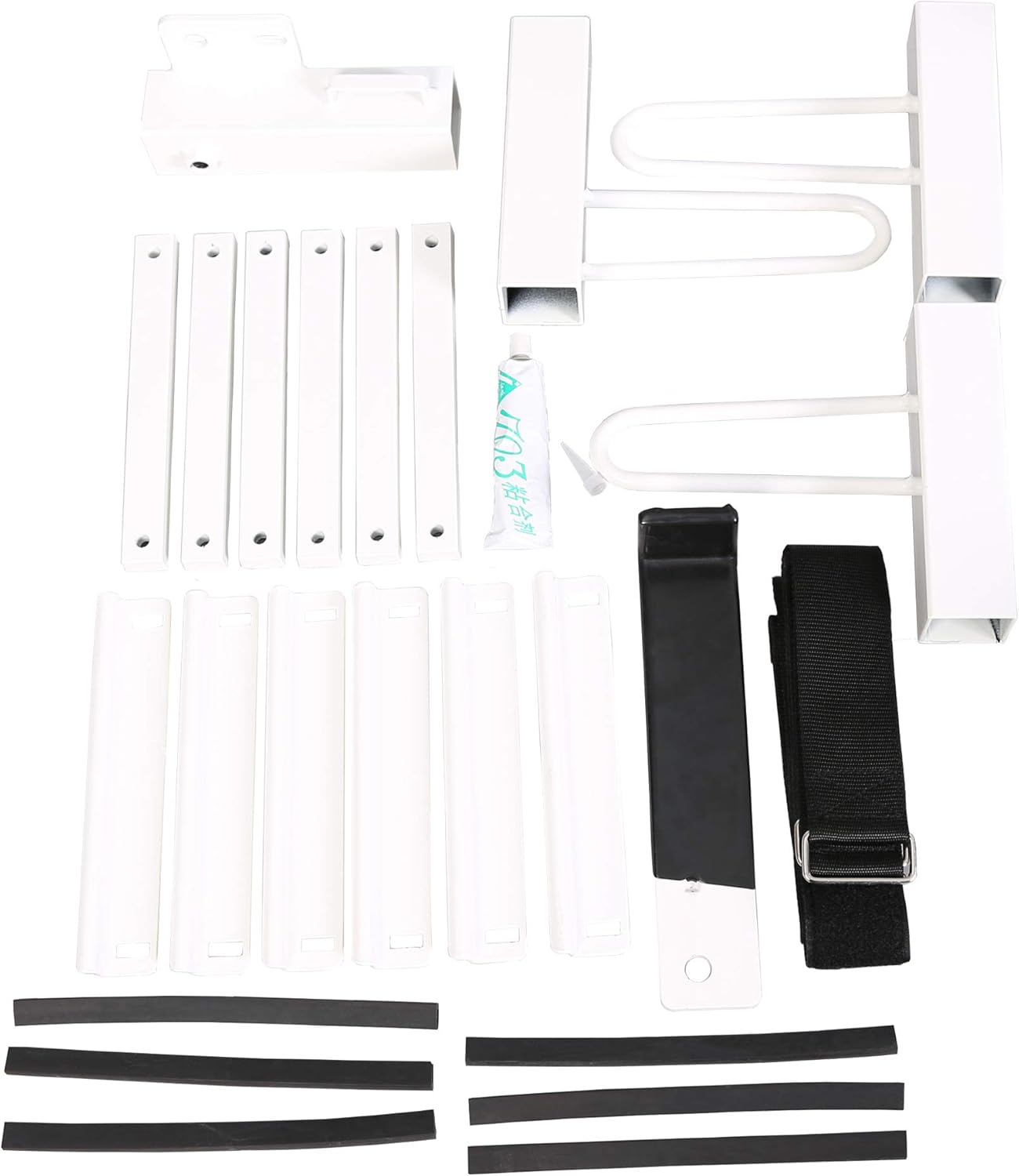 ECOTRIC Universal 3 Bars Van Roof Mount Full Size Steel Ladder Rack for Chevy Express Ford GMC Savana: Automotive