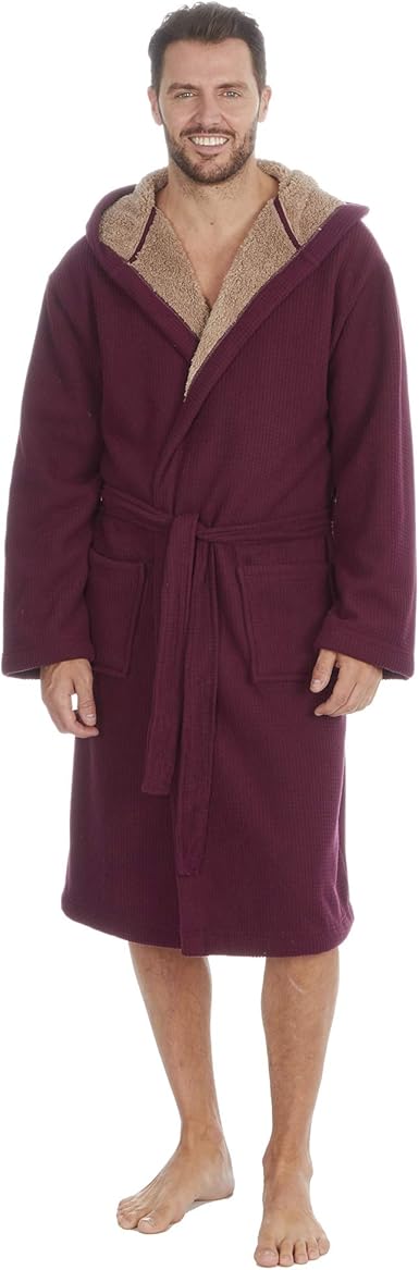 mens sherpa dressing gown