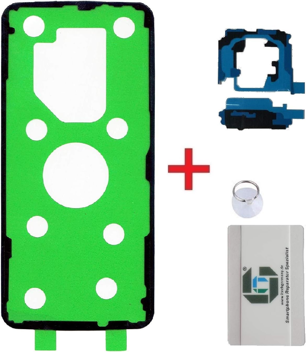 iTG® Battery Cover Adhesive Replacement Set for Samsung Galaxy S6 EDGE – 3M Pre-Cut Adhesive/Gasket for SM-G925F Rear Panel + Removal Tool Set