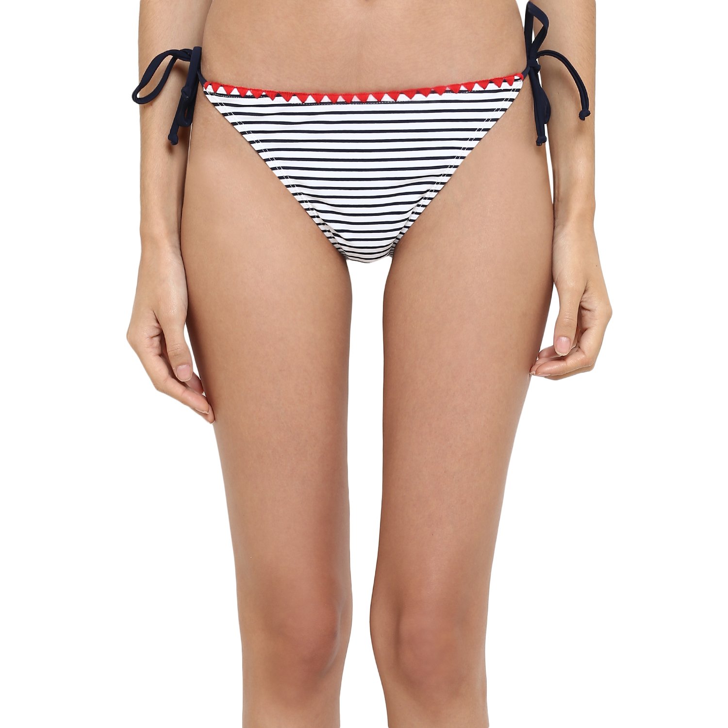 kvl womens printed bikini swimsuit bottom- off white