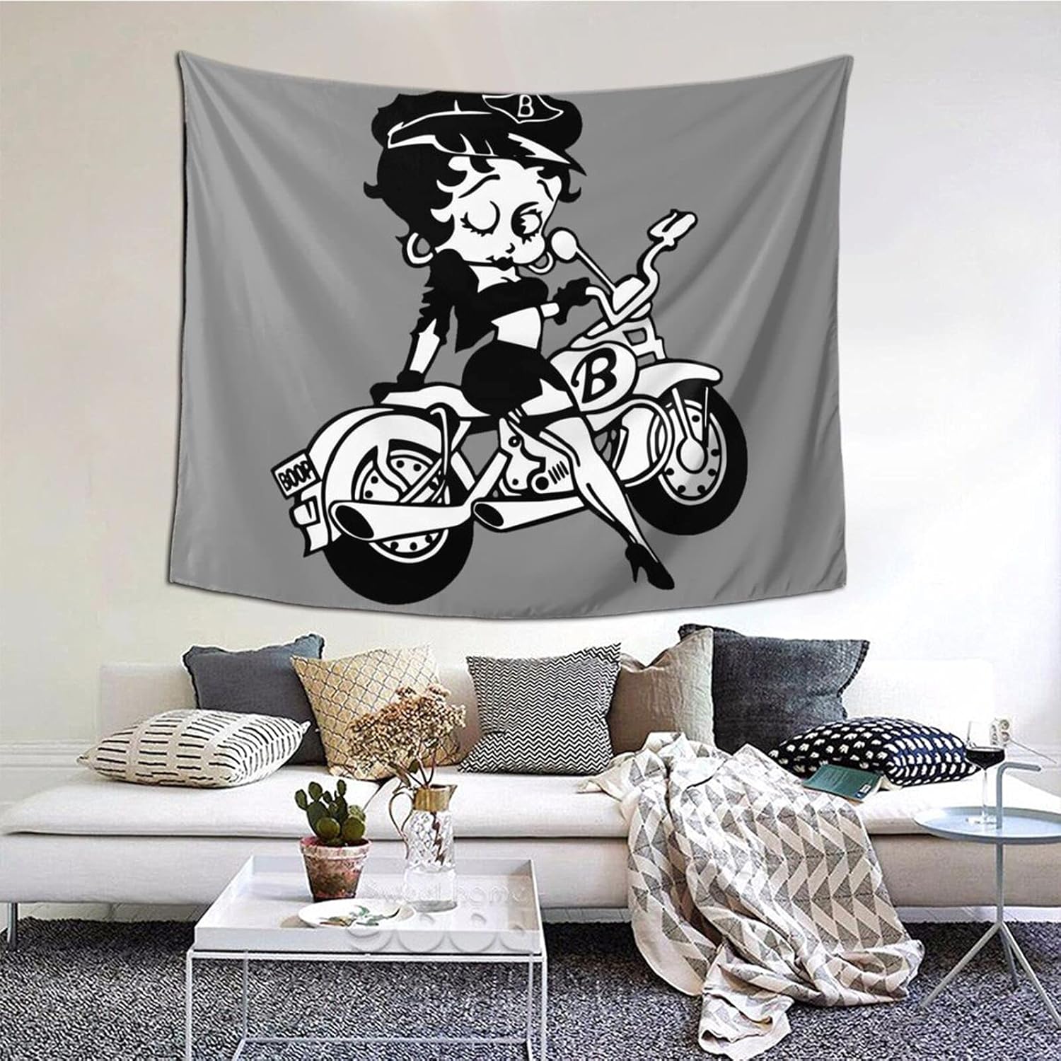 Amazon Co Jp タペストリー ベティチャン 4 おしゃれな壁掛け インテリア ファブリック装飾用品 モダンなアート 多機能 模様替え 部屋 窓カーテン 個性ギフト 新居祝い 150cm 130cm ホーム キッチン