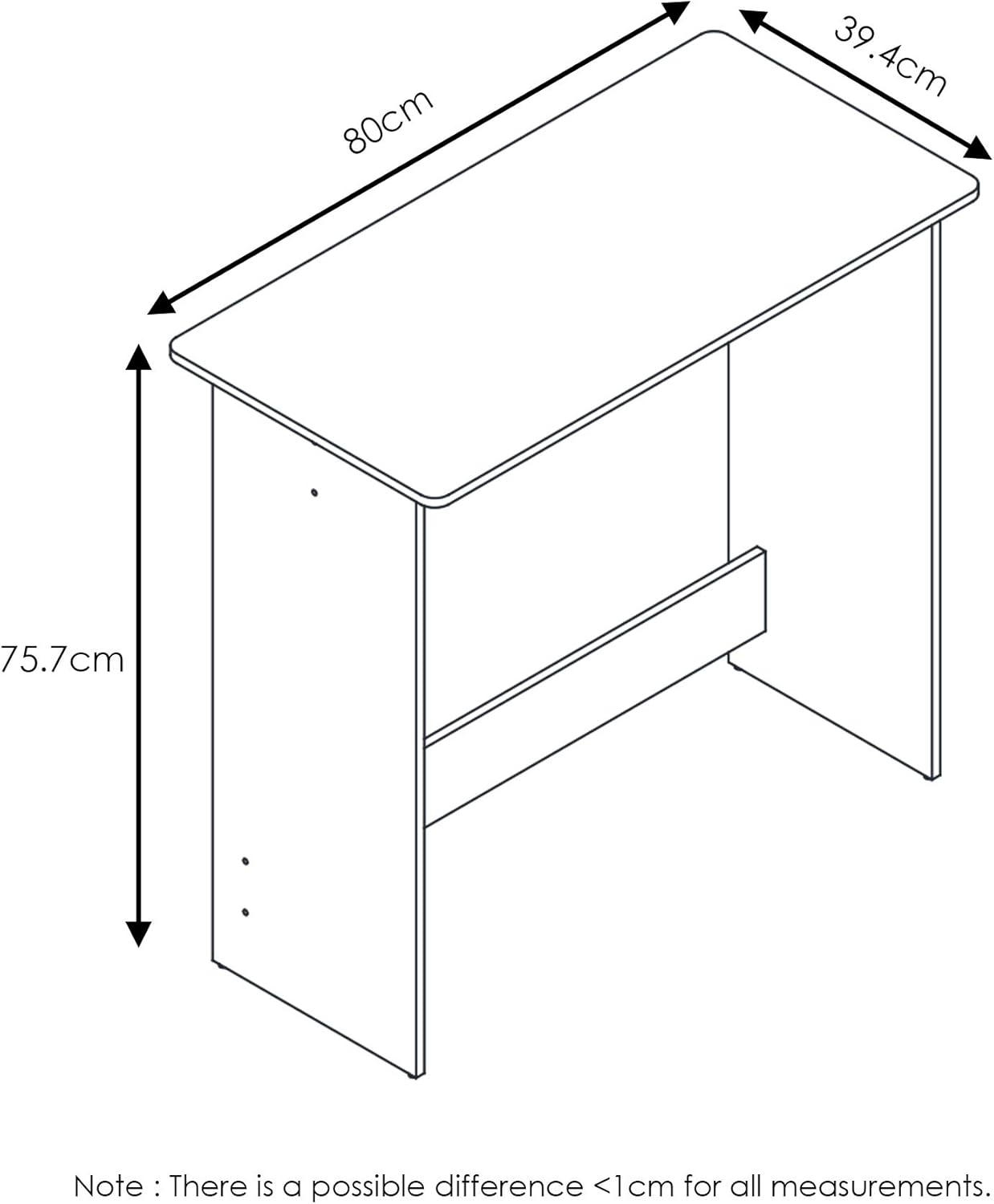 FURINNO Simplistic Study Table, Espresso: Furniture & Decor