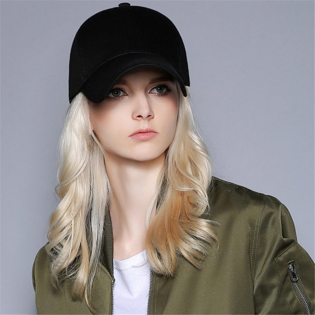 NeuFashion Ponycap Messy High Bun Ponytail Adjustable Mesh Trucker Baseball Cap Hat, Black, One Size at  Women’s Clothing store