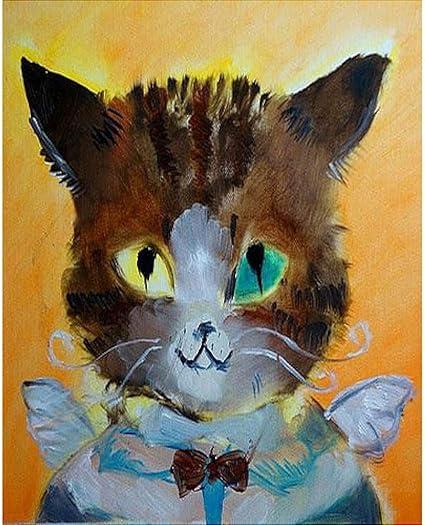 Limengqi Salon Peinture Murale Artiste Vivant Decoration Peinture Chat Impression Sur Toile Peinture Peinture Tableau Peinture No Frame Amazon Fr Cuisine Maison