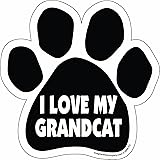 Paw Car Magnet, I Love My Grandcat, 5-1/2-Inch by 5-1/2-Inch