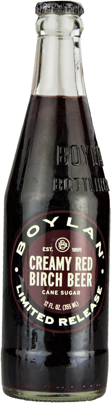 Boylan Cane Sugar Creamy Red Birch Beer 12 oz. (24 Bottles)