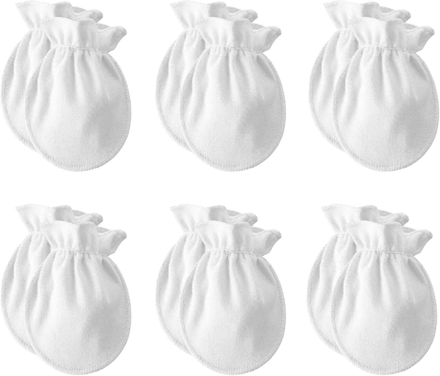 Zando Baby Mittens No Scratch Cotton Gloves Infant Toddler Girl Gloves Essentials for Newborn Adjustable Baby Boy Mittens 0-6 Months 6-12 Months White: Clothing